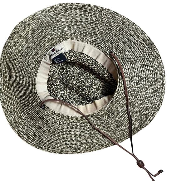 Woolrich Woven Sun Hat 100% Paper Floppy Beige Vacation Cruise One Size Fits All - Picture 5 of 7